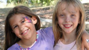 Two girls with Face paint