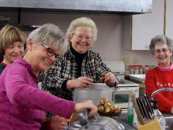 Grandparents in the kitchen